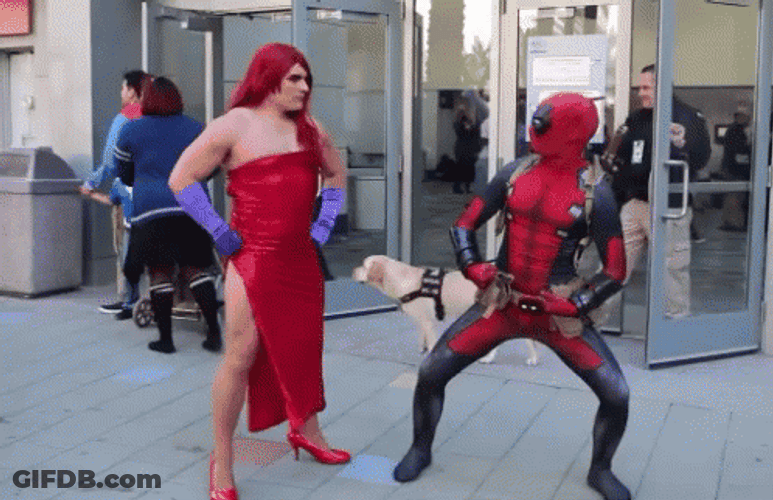 Jessica Rabbit Spiderman Funny Cosplay GIF