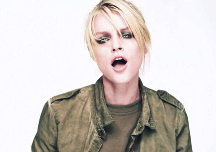 Jessica Stam Exhaling GIF