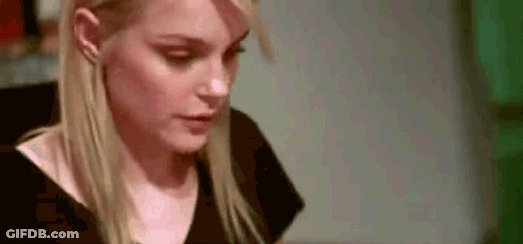 Jessica Stam Touching Head GIF