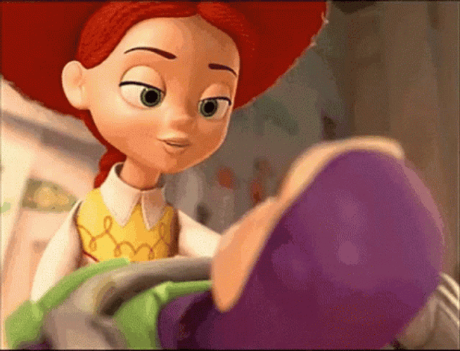 Jessie Alluring Buzz In Toy Story GIF