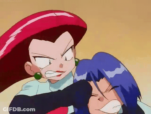 Jessie And James Fighting In Pokemon GIF