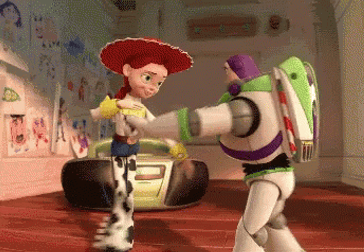 Jessie Dancing With Buzz In Toy Story GIF