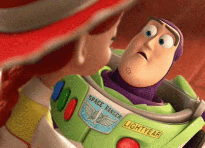 Jessie Holding Buzz In Toy Story GIF