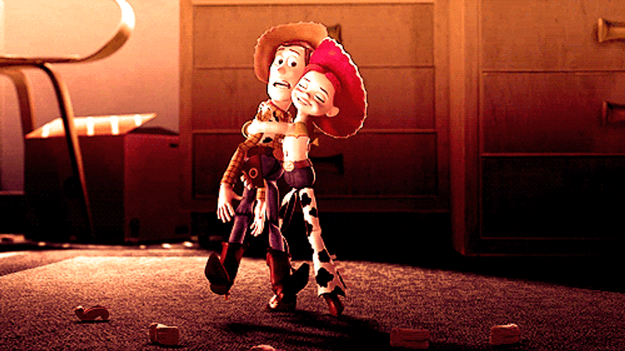 Jessie Hugging Tightly In Toy Story GIF