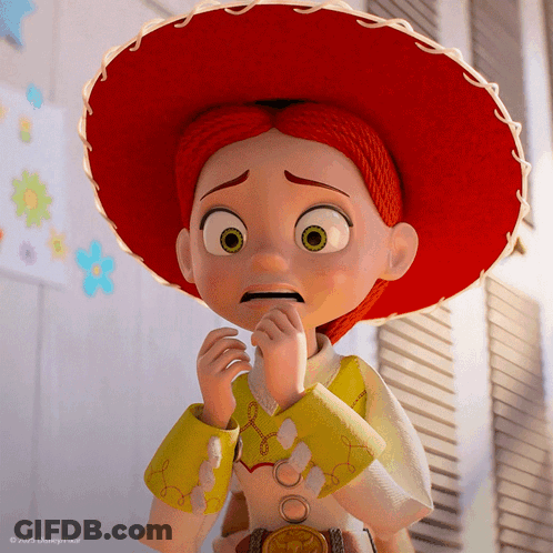Jessie In Red Hat And Yellow Shirt GIF