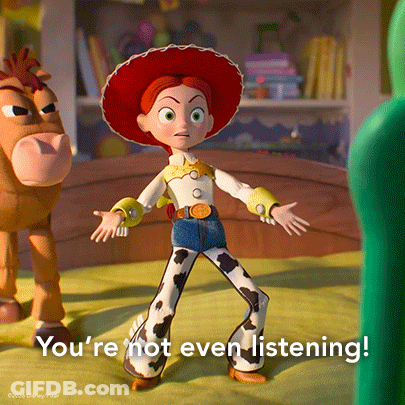 Jessie Saying You're Not Even Listening GIF