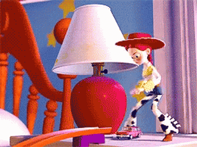 Jessie Skateboarding In Toy Story GIF