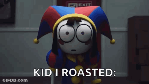 Jester Cartoon Character Kid I Roasted? GIF