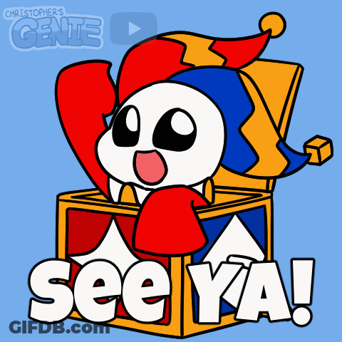 Jester In Box With See Ya GIF