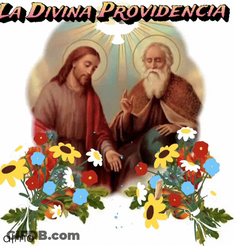 Jesus And Man With La Divina Providencia GIF