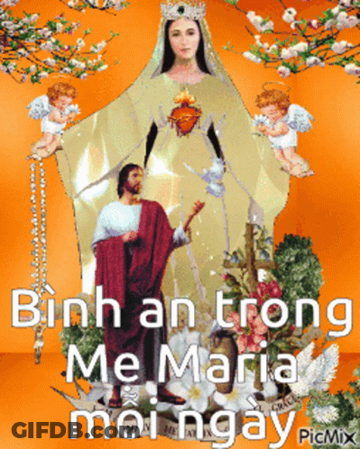 Jesus And Woman Binh An Trong Me Maria Moi Ngay GIF
