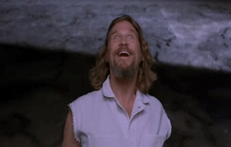 Jesus Big Lebowski Friend Laughing Hard GIF