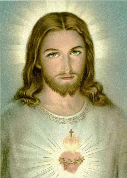 Jesus Christ Blinking Sacred Heart GIF