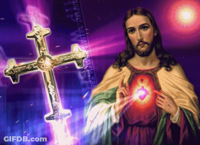 Jesus Christ Dazzling Holy Cross GIF