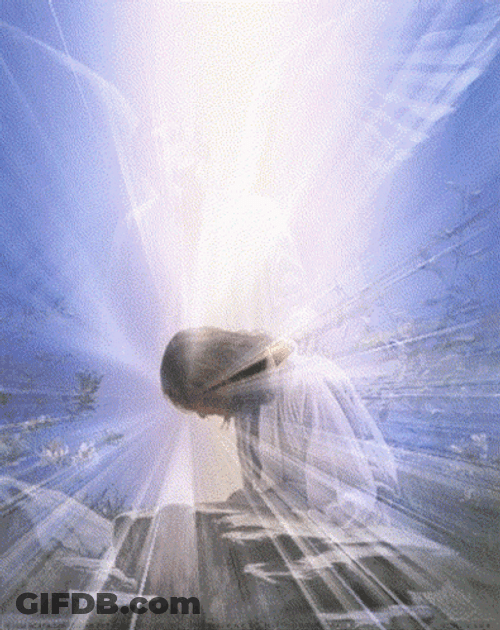 Jesus Christ Dazzling Light Angel Wings GIF