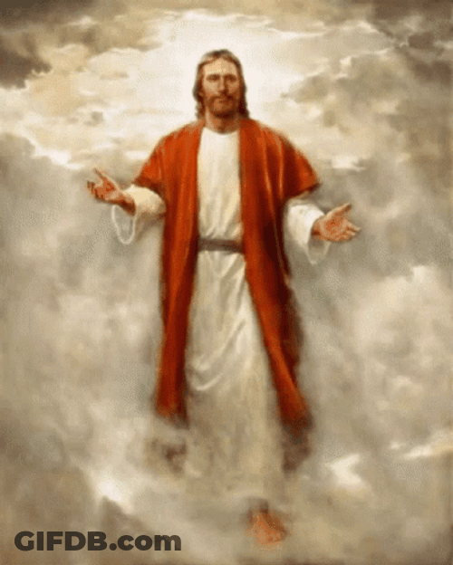 Jesus Christ Open Arms In Heaven GIF