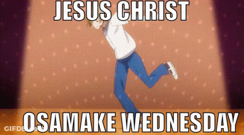 Jesus Christ Osamake Wednesday Is Written On A Poster With A Person Running GIF