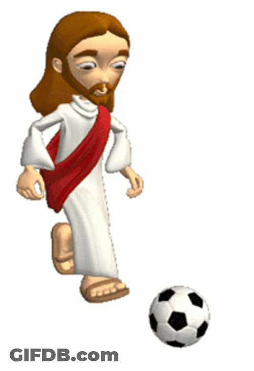 Jesus Christ Soccer Ballin Meme GIF