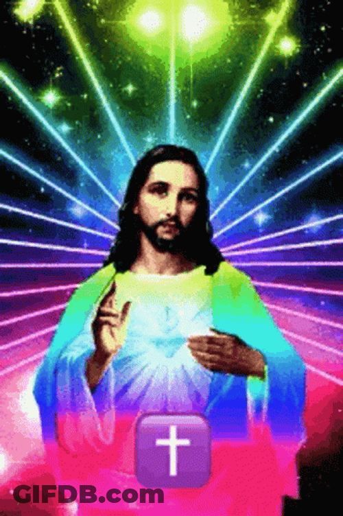 Jesus Christ Sparkling Halo GIF