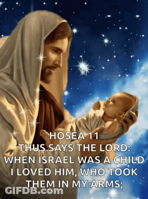 Jesus Christ Sparkling Stars Bible Verse GIF