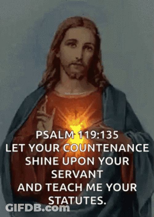Jesus Christ Spiritual Glowing Heart GIF