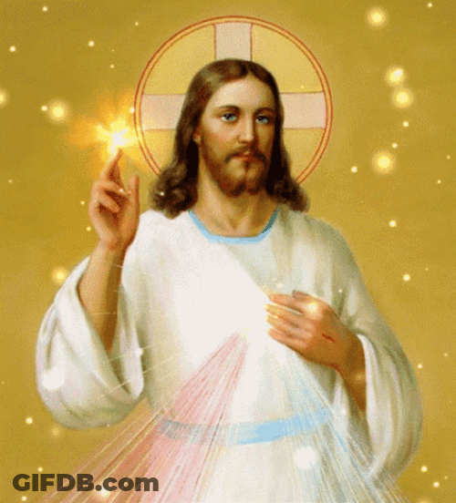 Jesus Christ Two Finger Blessing GIF