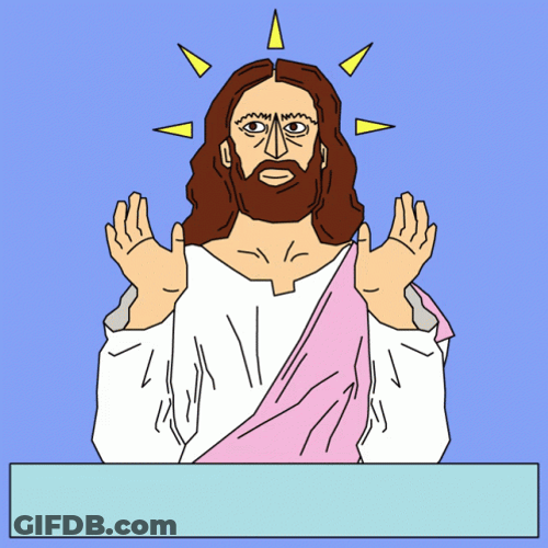 Jesus Christ Wearing Face Mask And Gloves GIF