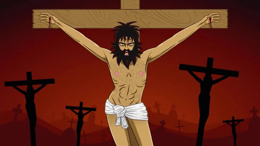 Jesus Dancing Animated Crucify Cross GIF