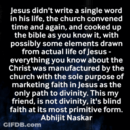 Jesus Didn't Write A Single Word GIF