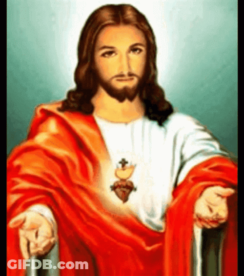 Jesus Give Love Animated Hearts Fireworks GIF