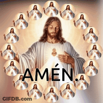 Jesus In Circle With Amen GIF