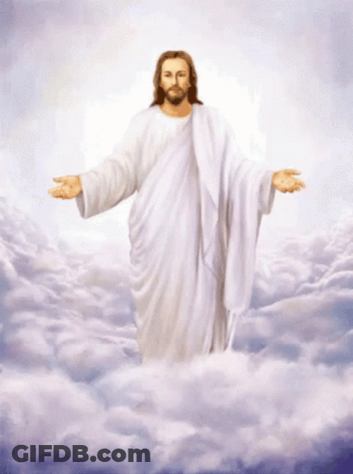 Jesus In The Clouds Of Heaven GIF