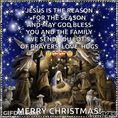 Jesus Is The Reason For The Season And May God Bless You And The Family . GIF