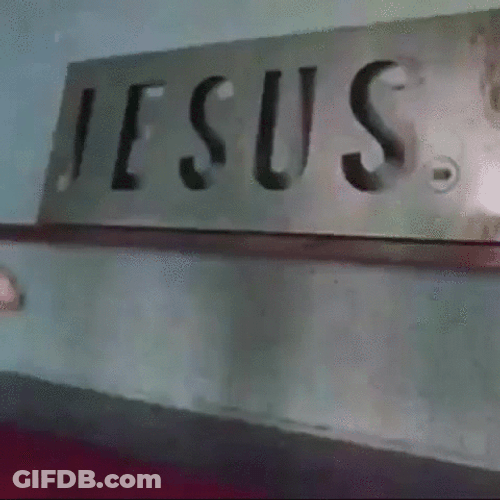 Jesus Name Banner Fall Hand Stand Fail GIF