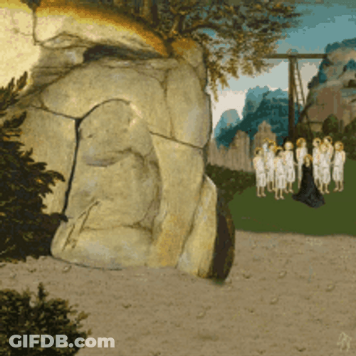 Jesus Out From Tomb Animation He Has Risen GIF