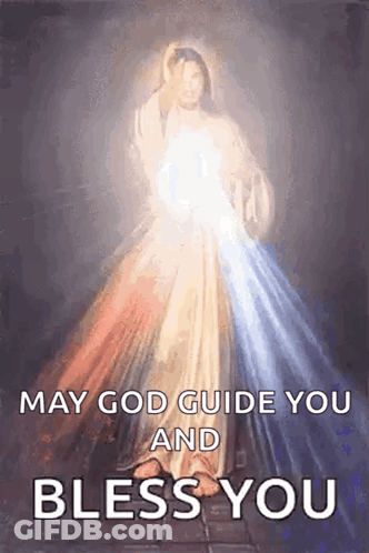 Jesus Painting May God Guide You And Bless You GIF