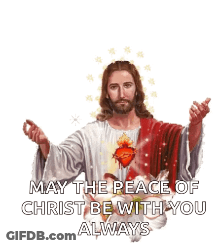 Jesus Painting May The Peace Of Christ Be With You Always GIF