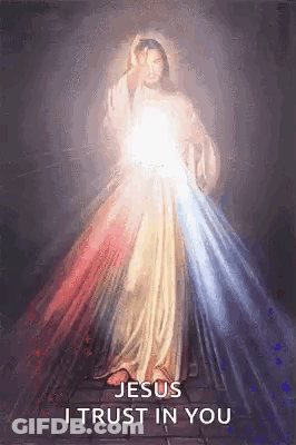 Jesus Painting Saying Jesus I Trust In You GIF