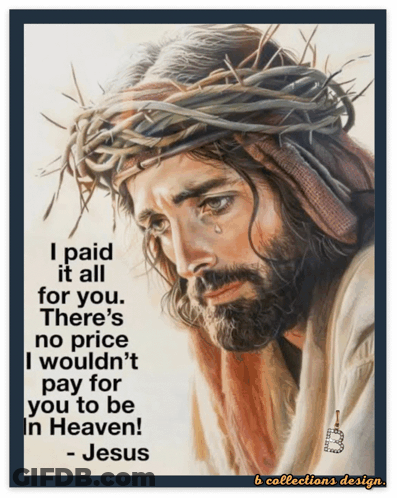 Jesus Painting With I Paid It All GIF