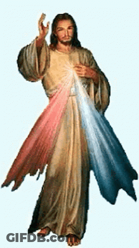 Jesus Painting With Light From Chest GIF