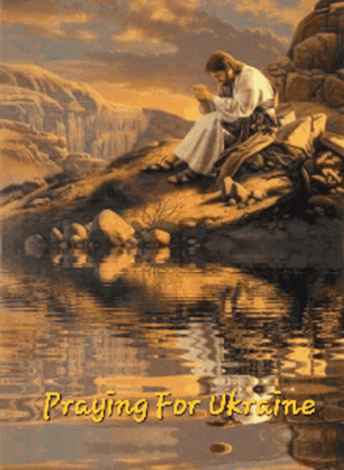 Jesus Praying For Ukraine GIF