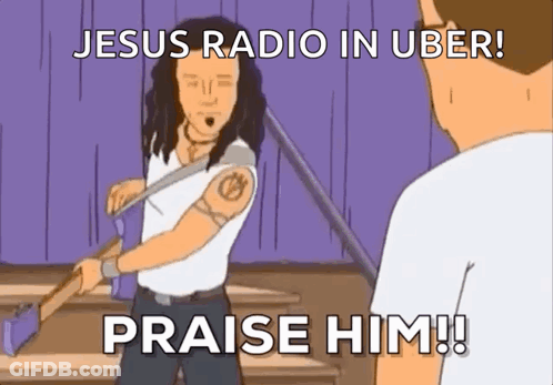 Jesus Radio In Uber ! Praise Him ! GIF