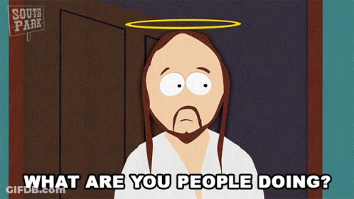 Jesus Saying What Are You People Doing GIF