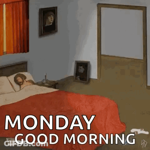 Jesus Sleeping In Bed Monday Good Morning GIF