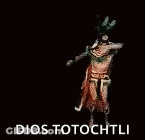 Jesus Statue Arms Outstretched Dios Totochtli GIF