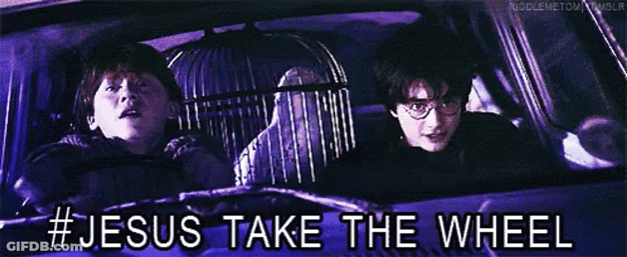 Jesus Take The Wheel Harry Potter GIF