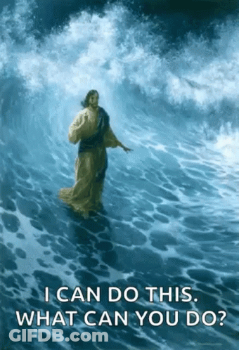 Jesus Walking On Water I Can Do This What Can You Do GIF