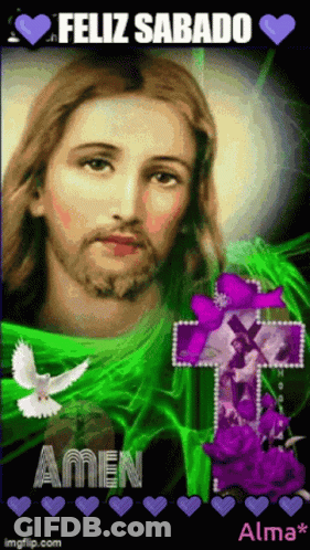 Jesus With Amen Text GIF
