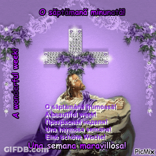 Jesus With Cross And Wonderful Week GIF