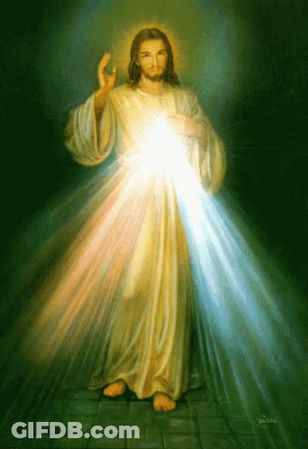 Jesus With Light Coming Out Of Heart GIF